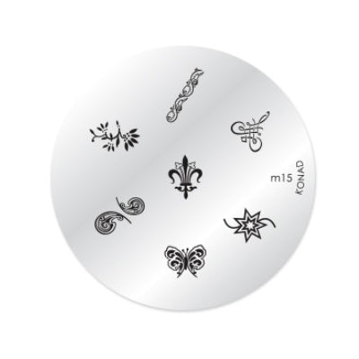 Konad Nail Art - Mønsterplate m15