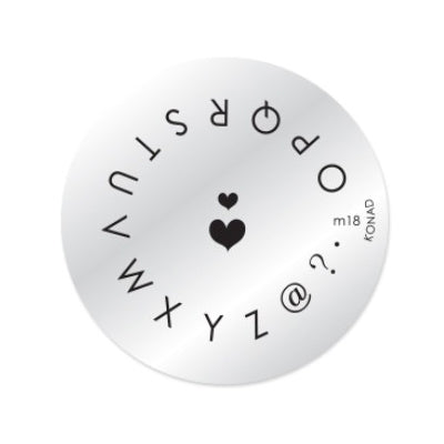 Konad Nail Art - Mønsterplate m18