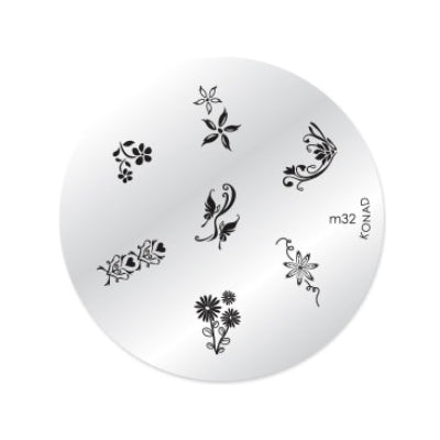 Konad Nail Art - Mønsterplate m32