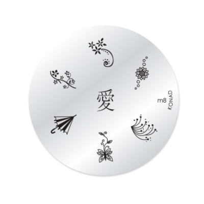 Konad Nail Art - Mønsterplate m8