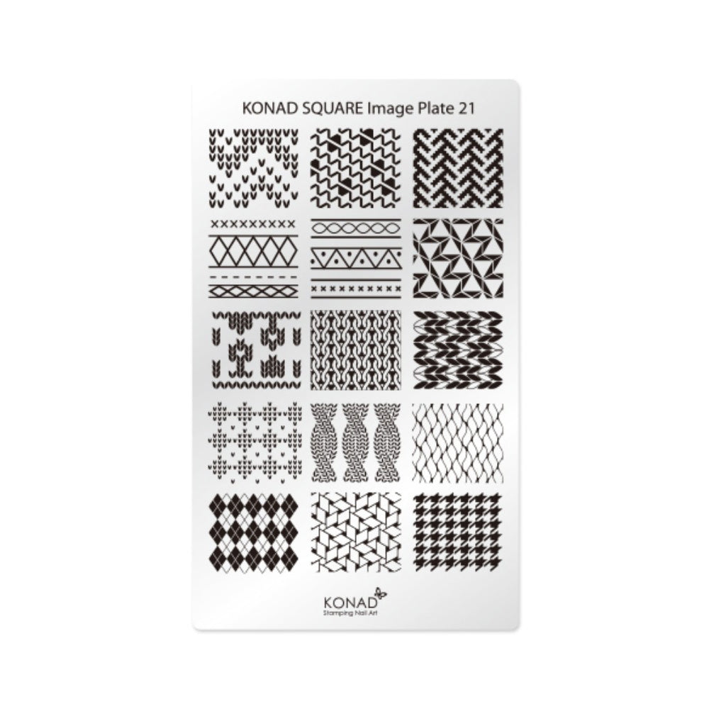 Konad Nail Art - Square Image Plate - 21