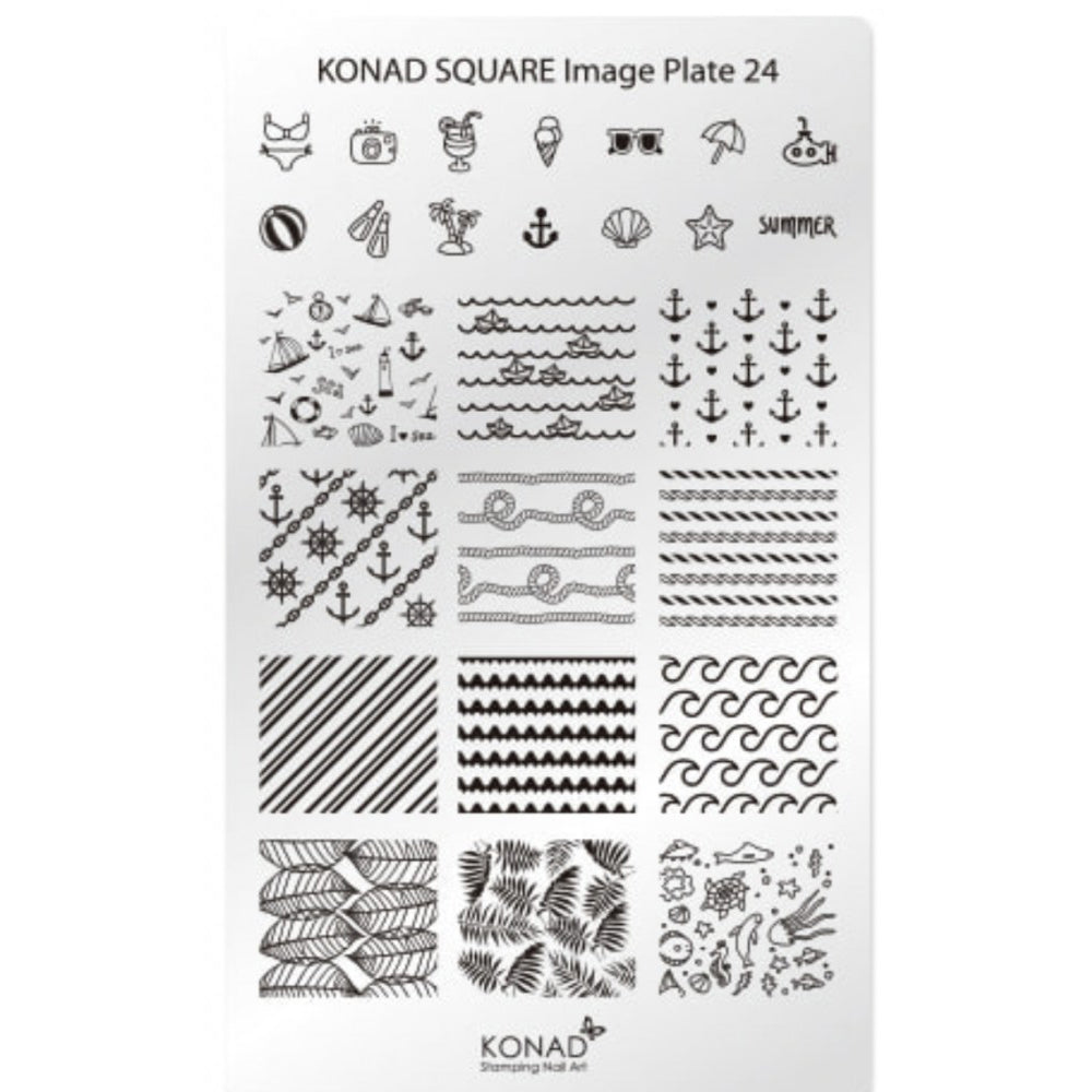 Konad Nail Art - Square Image Plate - 24