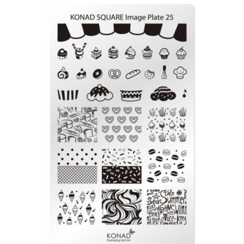 Konad Nail Art - Square Image Plate - 25