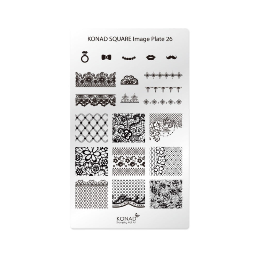 Konad Nail Art - Square Image Plate - 26