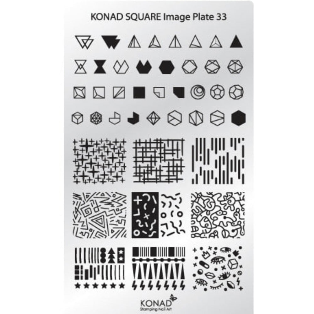 Konad Nail Art - Square Image Plate - 33