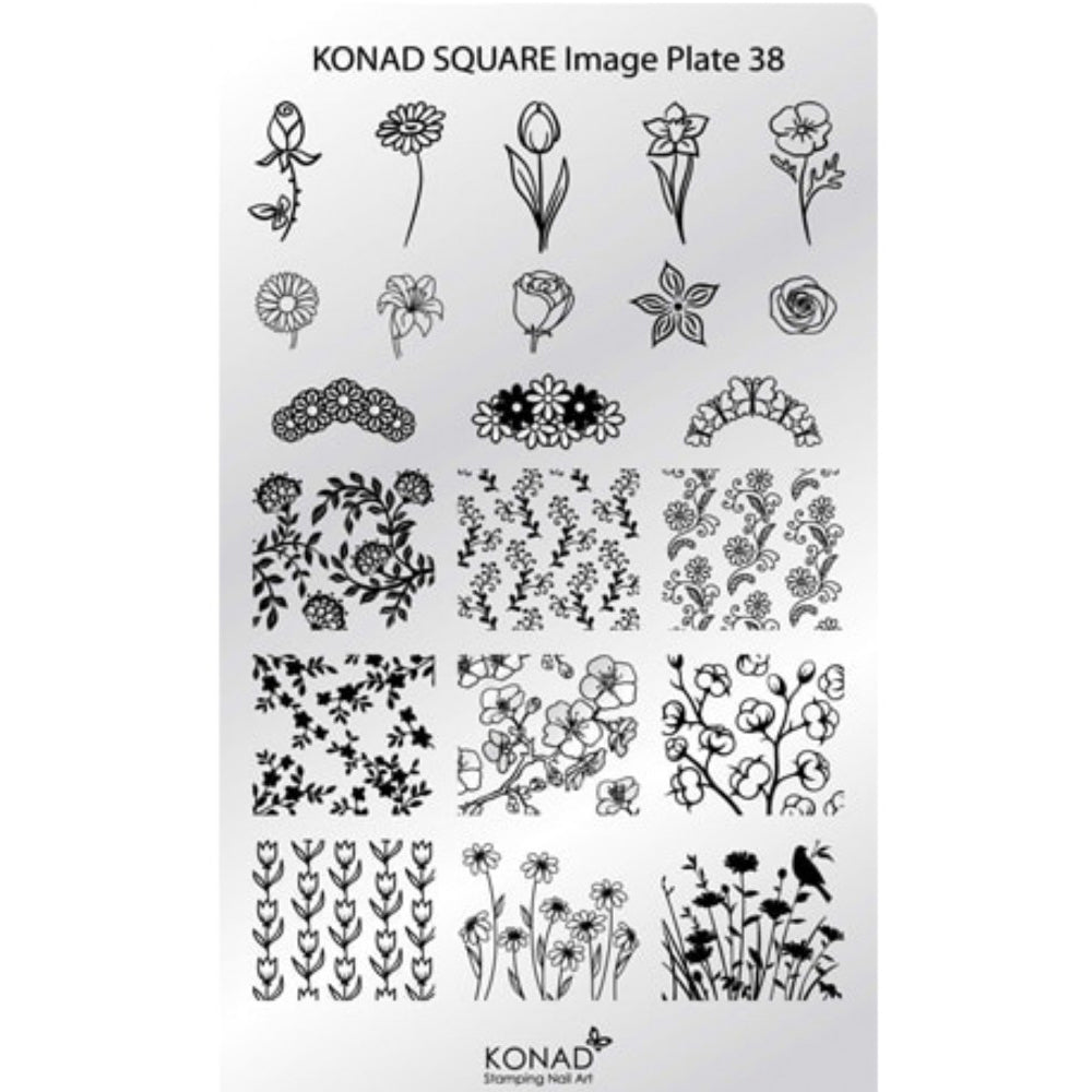 Konad Nail Art - Square Image Plate - 38