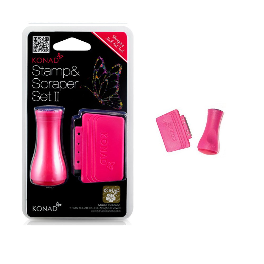Konad Nail Art - Stamp & Scraper Set II