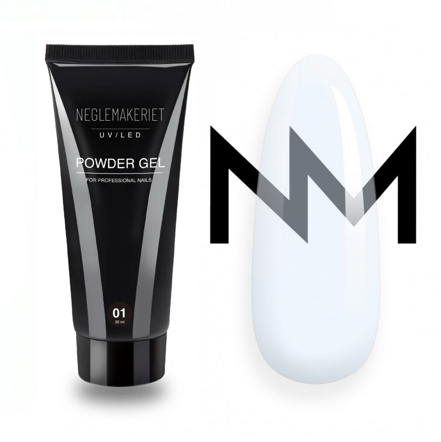 NEGLEMAKERIET POWDER GEL 01 CLEAR