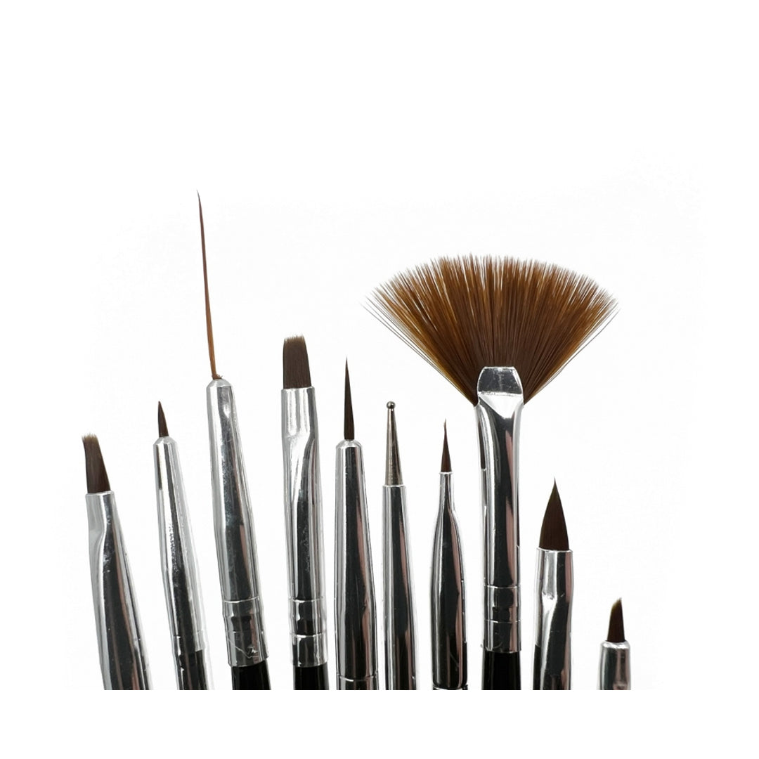 Nail Art Brush Set - Sett med 10