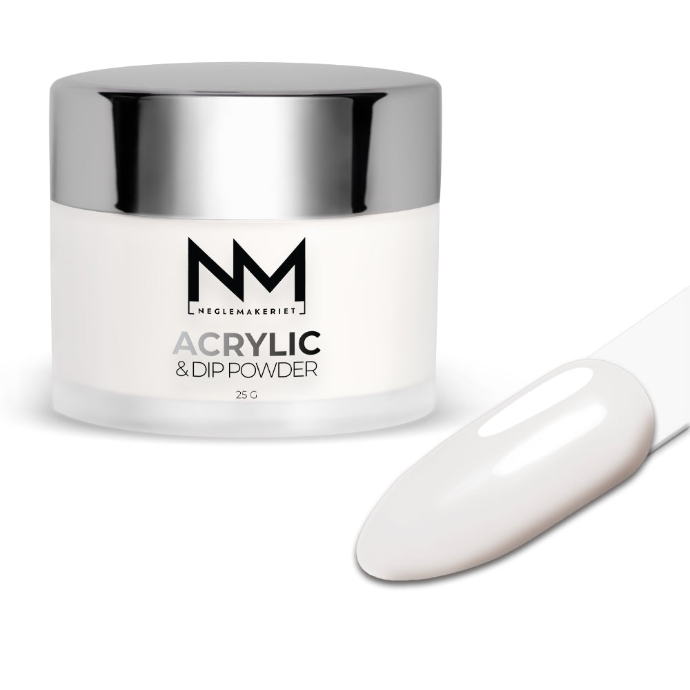 Neglemakeriet Acrylic Powder #19 MILKY WHITE - 25 G