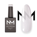 Neglemakeriet Gelelakk / Neglelakk - 244 Snow White Sheer - når du ønsker deg en myk og gjennomskinnelig hvit. Det vil ikke være synlig på neglen, men fargen er balansert med et bittelite rosa innslag for å gi en godt balansert hvit farge.