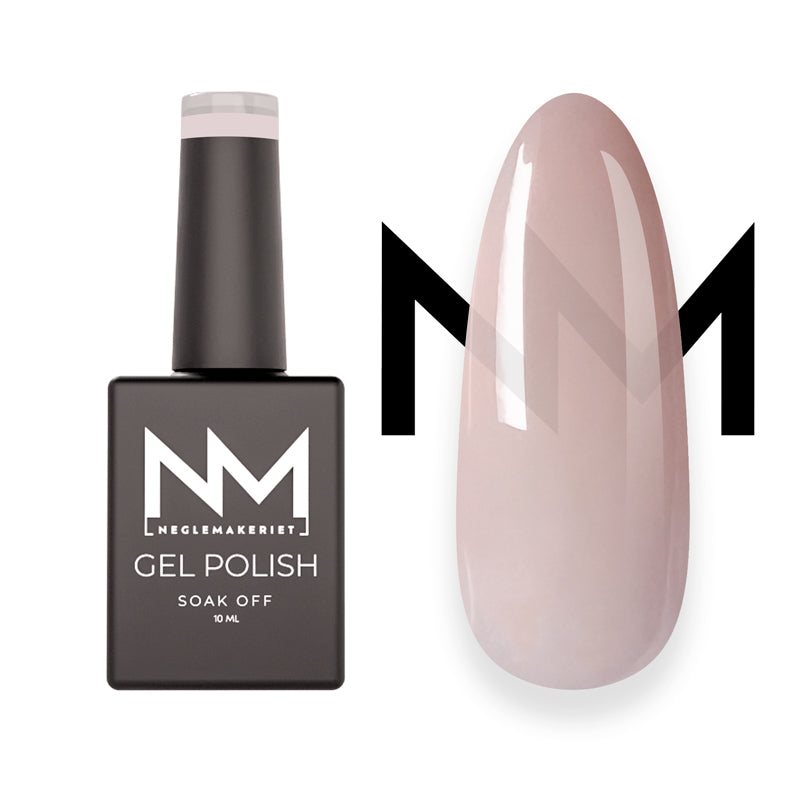 Neglemakeriet gelelakk / Gel Polish -Fargen Pure Nude Sheer - lett dekning med ett strøk, en nude og forsiktig farge.