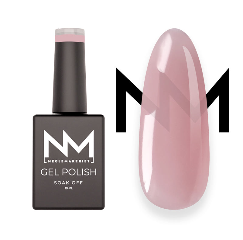Neglemakeriet Gelelakk / Neglelakk med transparent rosa 261