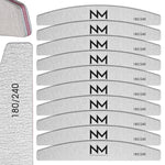 Neglemakeriet PRO Boat Nail File 180/240 - Pakke med 10 stk.