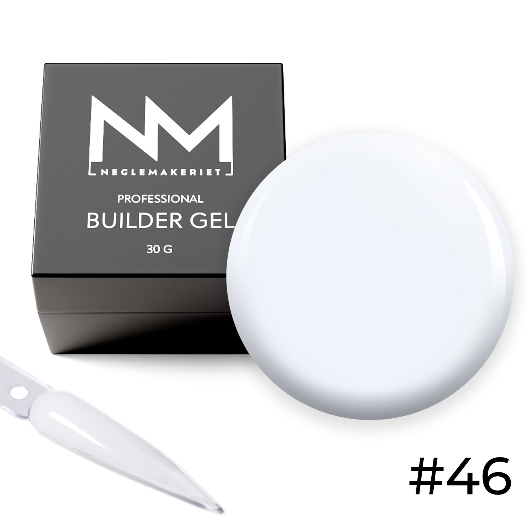 Neglemakeriet Professional Builder Gel #46 Sheer Milky White - 30 G