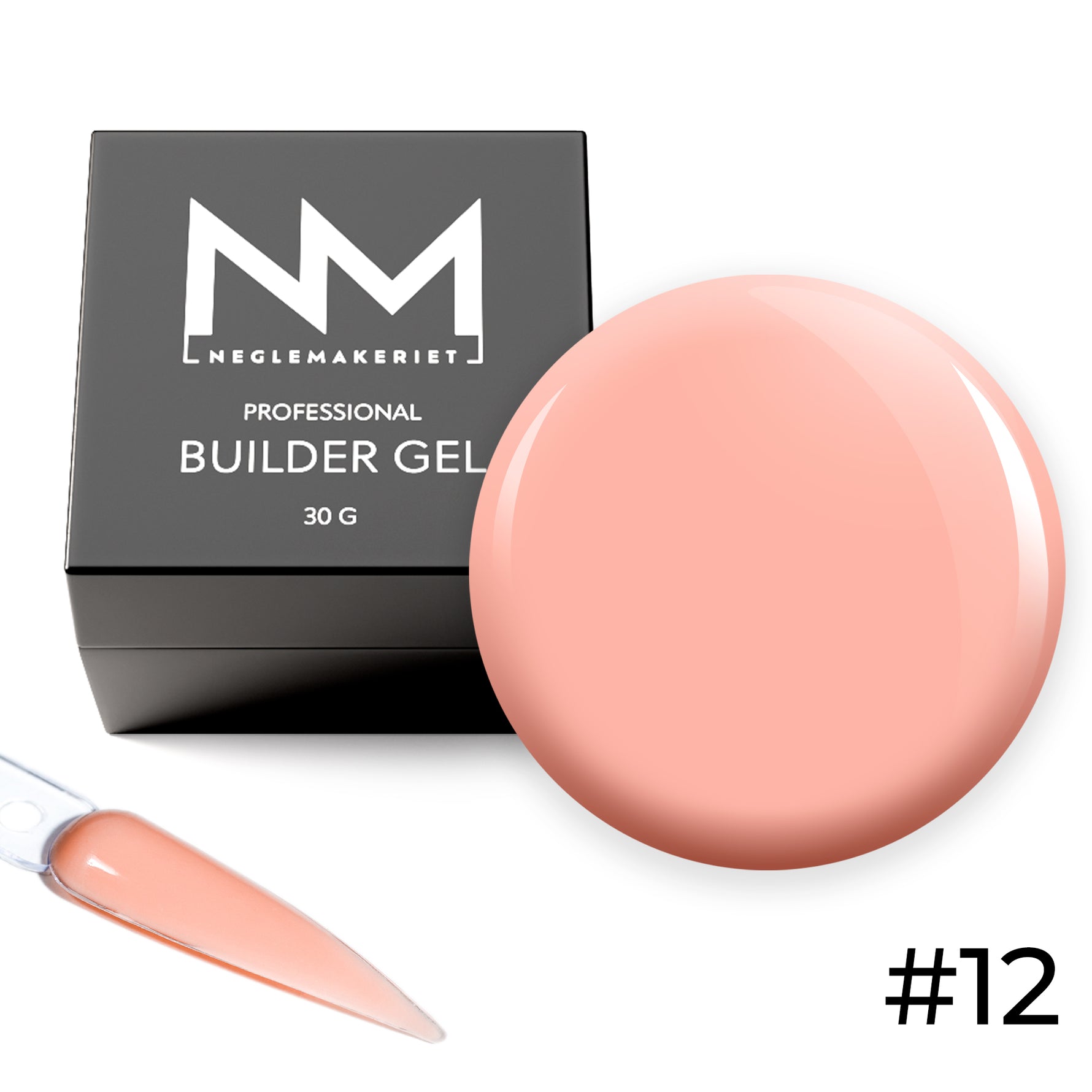 Neglemakeriet Professional Builder Gel #12 Cover Nude Soft Peach - 30 G