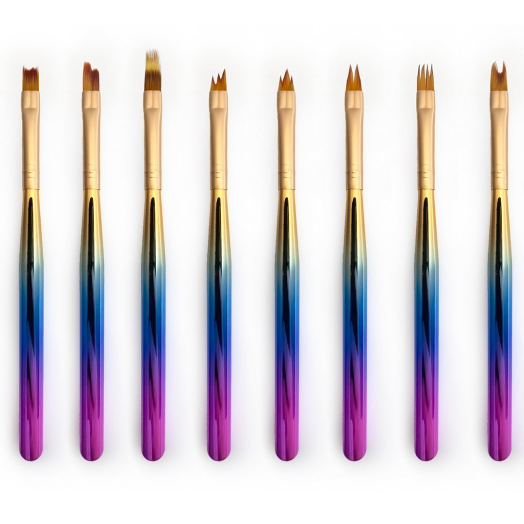 Rainbow Brush Kit - Pakke med 8