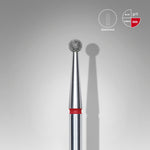 STALEKS Diamond Nail Drill Bit Ball Red EXPERT Head Diameter 2,5 mm
