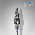 STALEKS Carbide Nail Drill Bit Cone Blue EXPERT Head Diameter 6 mm / Working Part 14 mm