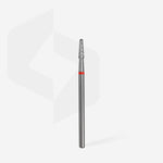 STALEKS Carbide Nail Drill Bit Cone Red EXPERT Head Diameter 2,3 mm / Working Part 8 mm