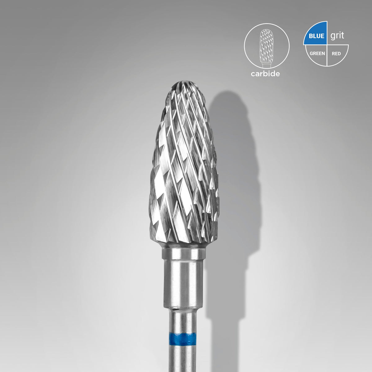 STALEKS Carbide Nail Drill Bit Corn Blue EXPERT Head Diameter 6 mm/ Working Part 14 mm