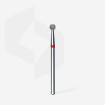 STALEKS Diamond Nail Drill Bit Ball Red EXPERT Head Diameter 4 mm