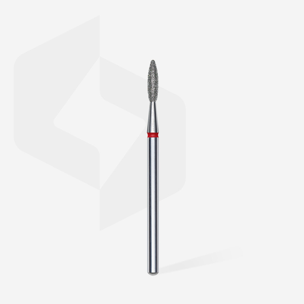 STALEKS Diamond Nail Drill Bit Flame Red EXPERT Head Diameter 2,1 mm / Working Part 8 mm