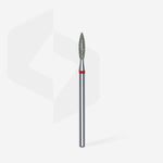 STALEKS Diamond Nail Drill Bit Flame Red EXPERT Head Diameter 2,3 mm / Working Part 10 mm - FA10R023/10