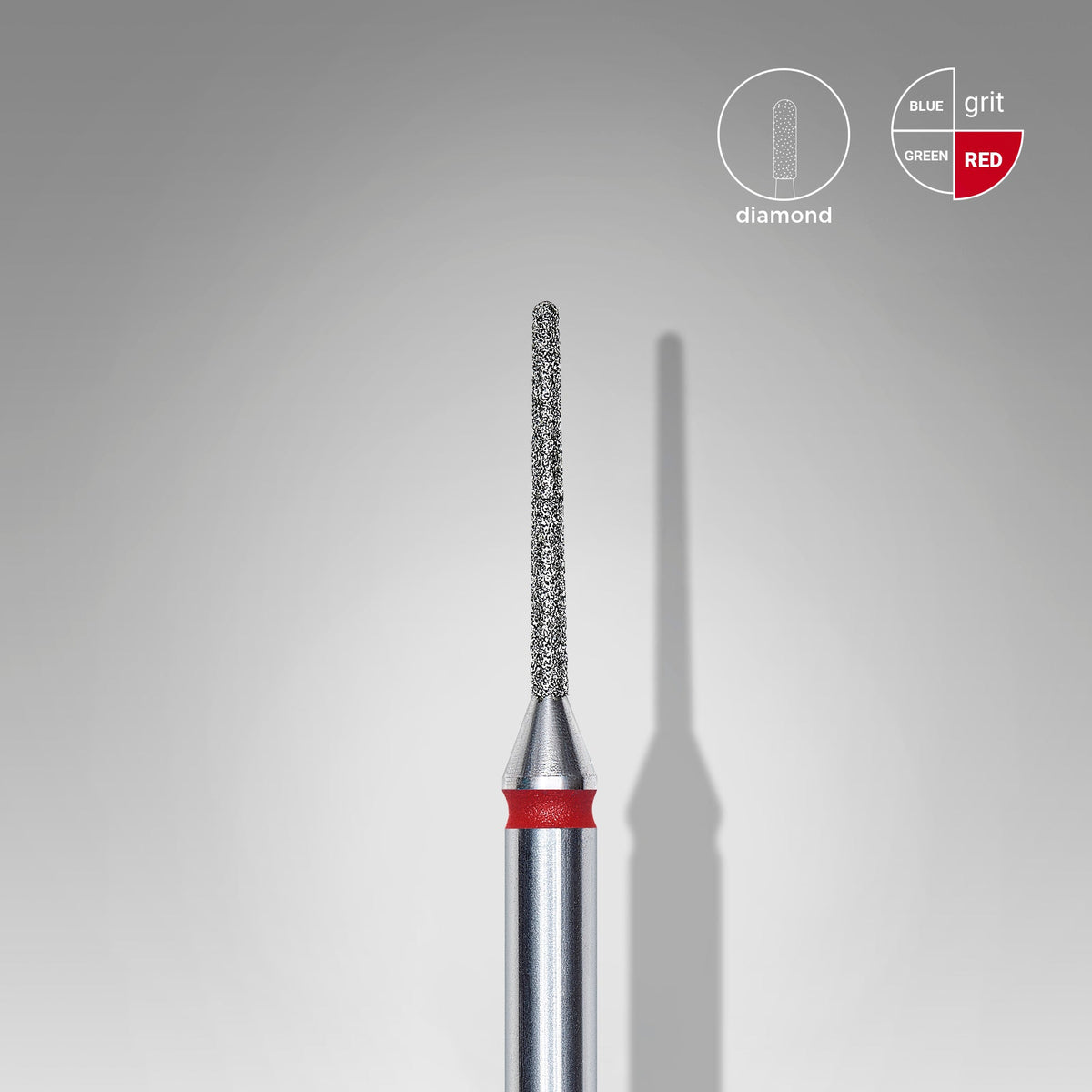 STALEKS Diamond Nail Drill Bit Needle Red EXPERT Head Diameter 1 mm / Working Part 10 mm