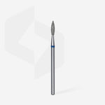 STALEKS Diamond Nail Drill Bit Pointed Flame Blue EXPERT Head Diameter 2,1 mm / Working Part 8 mm