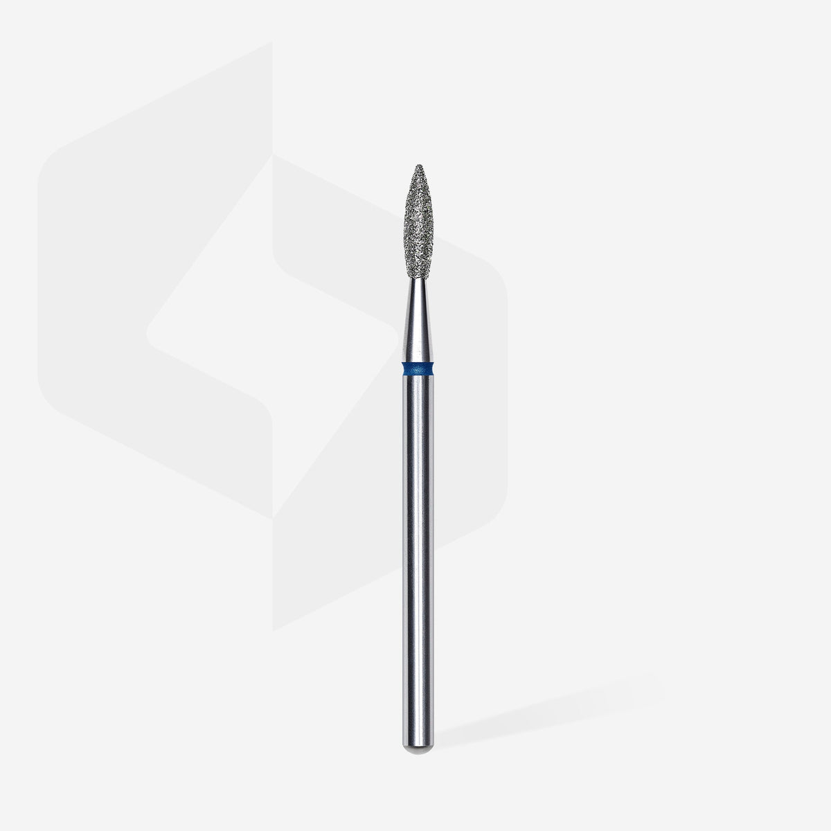 STALEKS Diamond Nail Drill Bit Pointed Flame Blue EXPERT Head Diameter 2,1 mm / Working Part 8 mm
