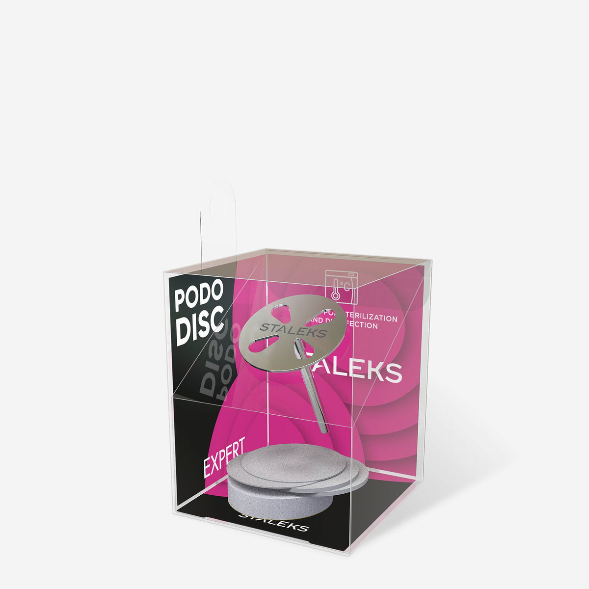 STALEKS Pedicure Disc PODODISC M EXPERT And Set Of Disposable Files 180 grit 5 stk (20 mm) til både forkorting av kunstig negl + pedikyr av føtter