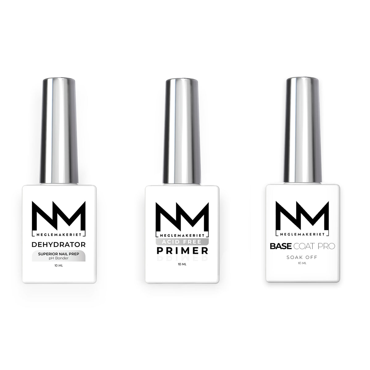 PERFECT BASE PACK - Neglemakeriet Dehydrator, Acid Free Primer & Base Coat Pro