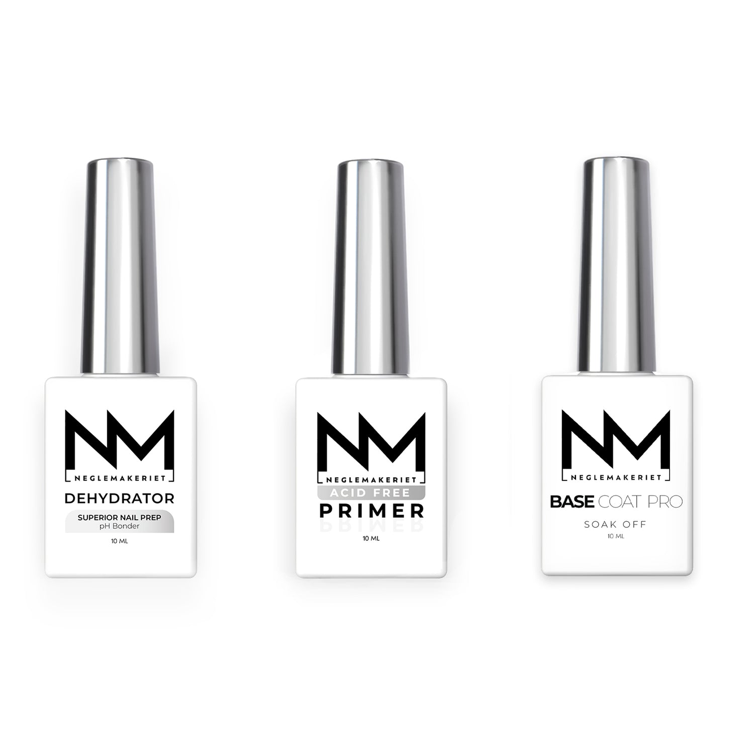 PERFECT BASE PACK - Neglemakeriet Dehydrator, Acid Free Primer & Base Coat Pro