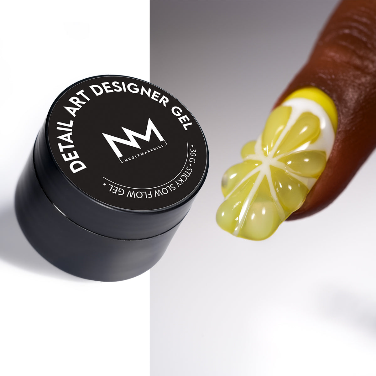 Detail Art Designer Gel -  Sticky Slow Flow - Clear - 30 G dekorgele 3D gele