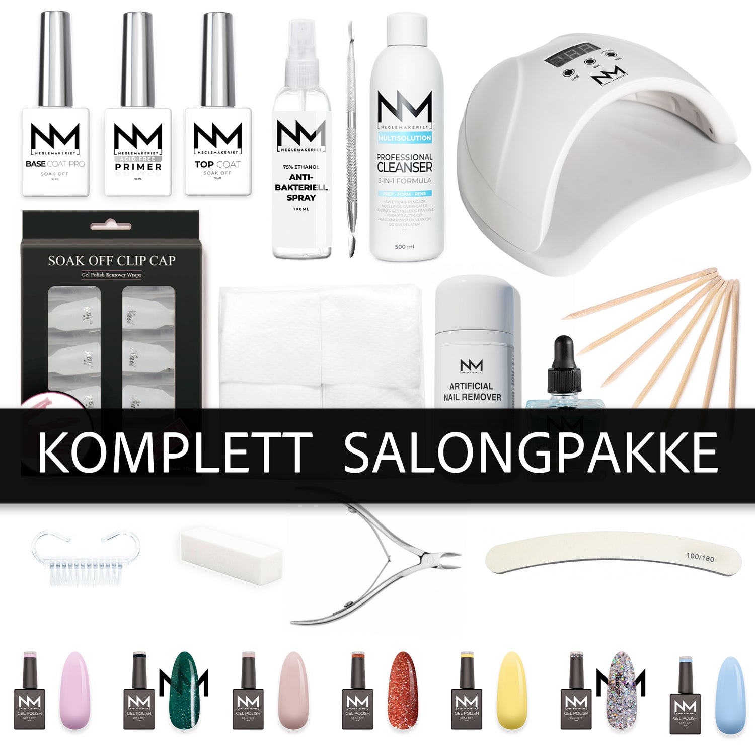Komplett Salongpakke Neglemakeriet Gel Polish