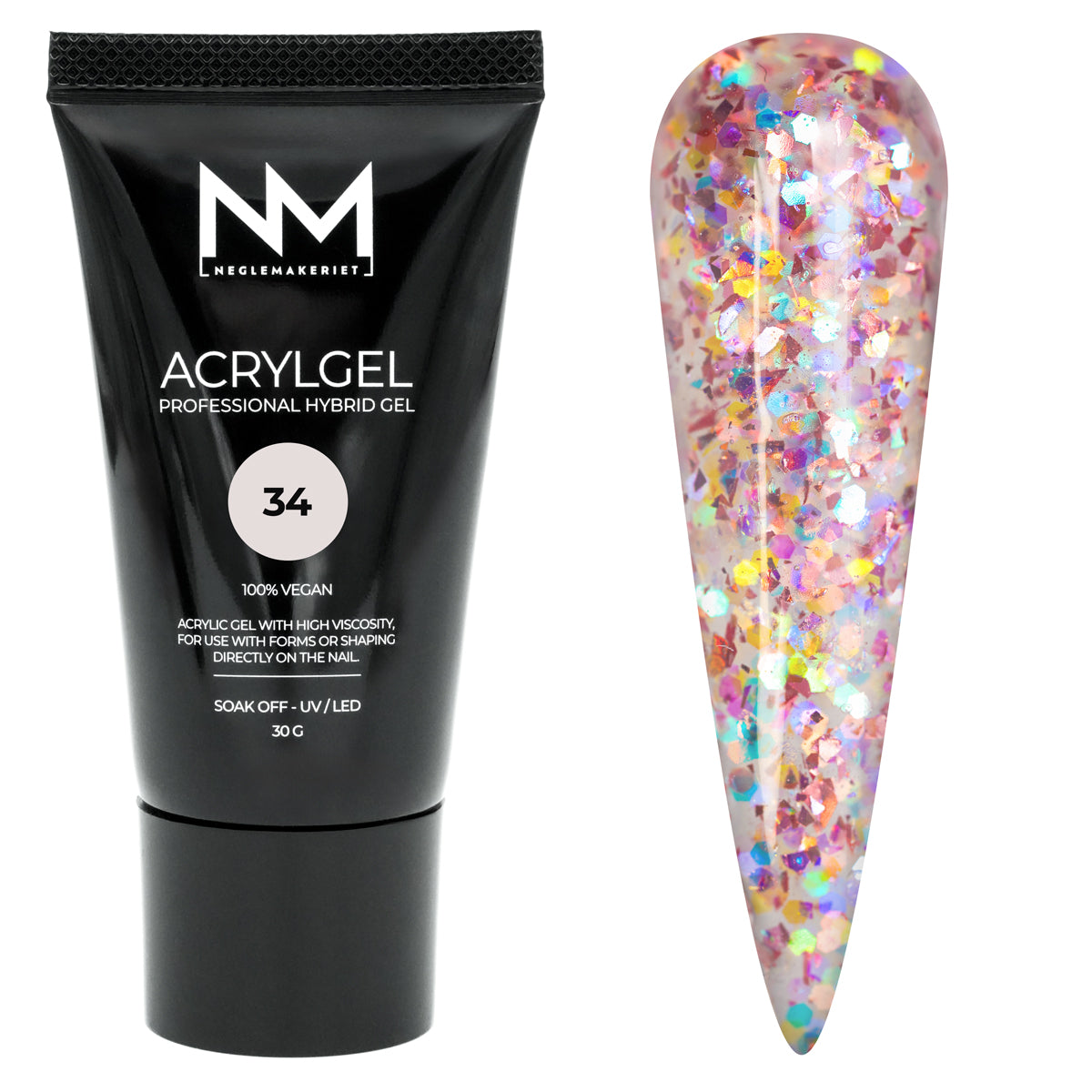Neglemakeriet Acrylgel - Professional Hybrid Gel / Polygel - #34