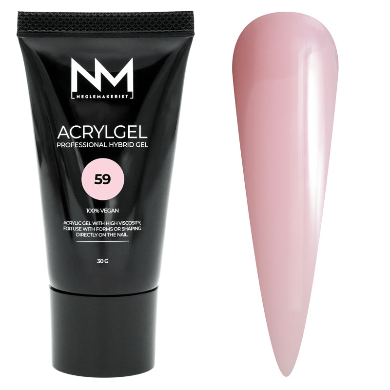 Neglemakeriet Acrylgel - Professional Hybrid Gel / Polygel - #59 fargeprøve i lys rosa