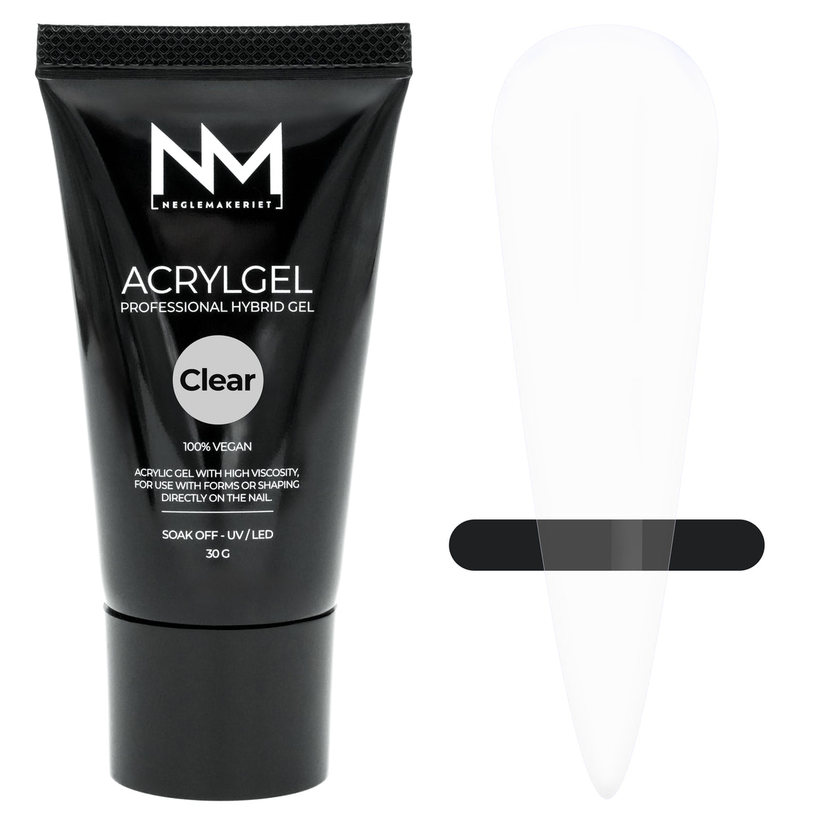 Neglemakeriet Acrylgel Polygel Clear / Klar