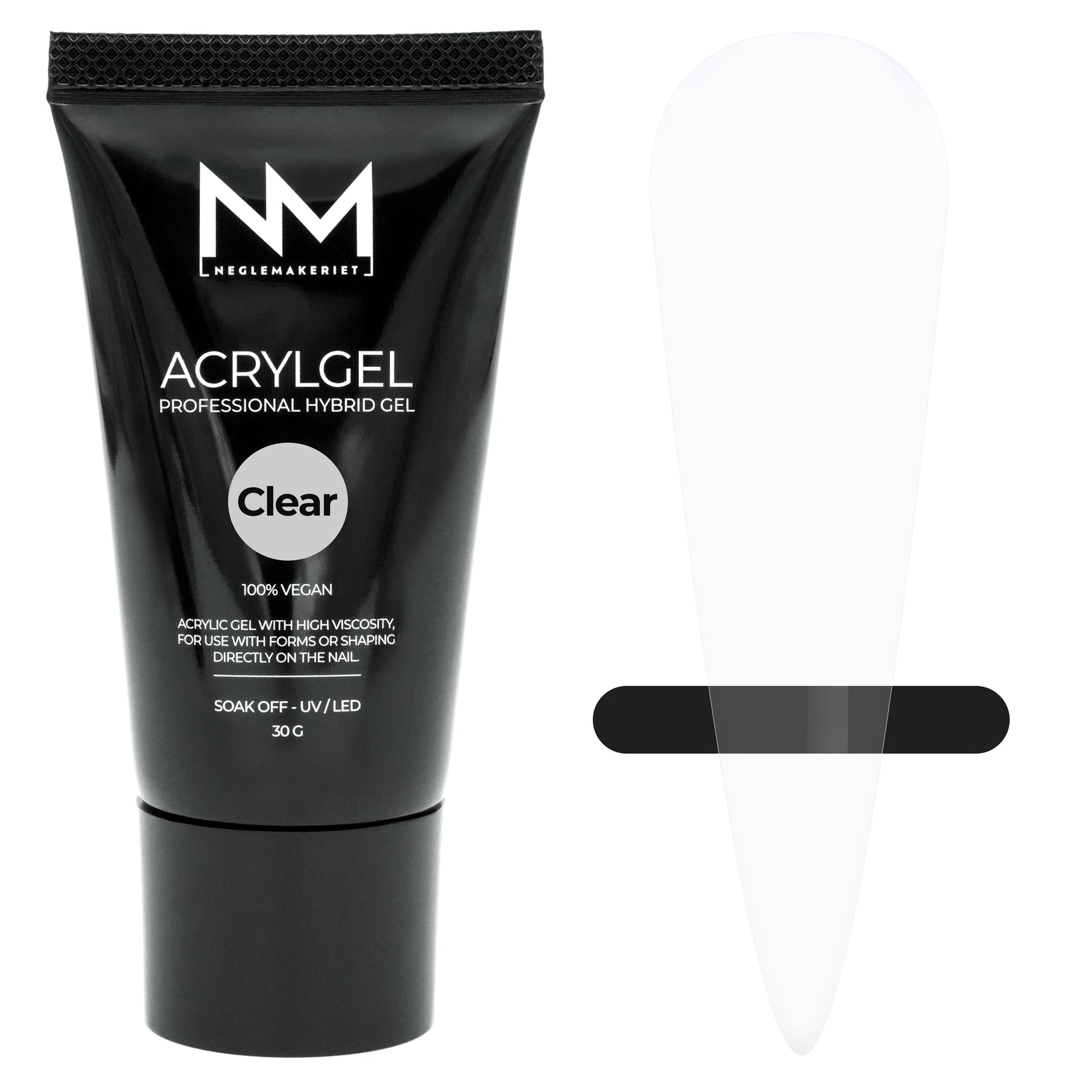 Neglemakeriet Acrylgel Polygel Clear / Klar