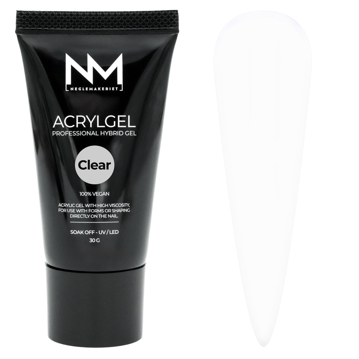 Neglemakeriet Acrylgel Polygel Clear / Klar