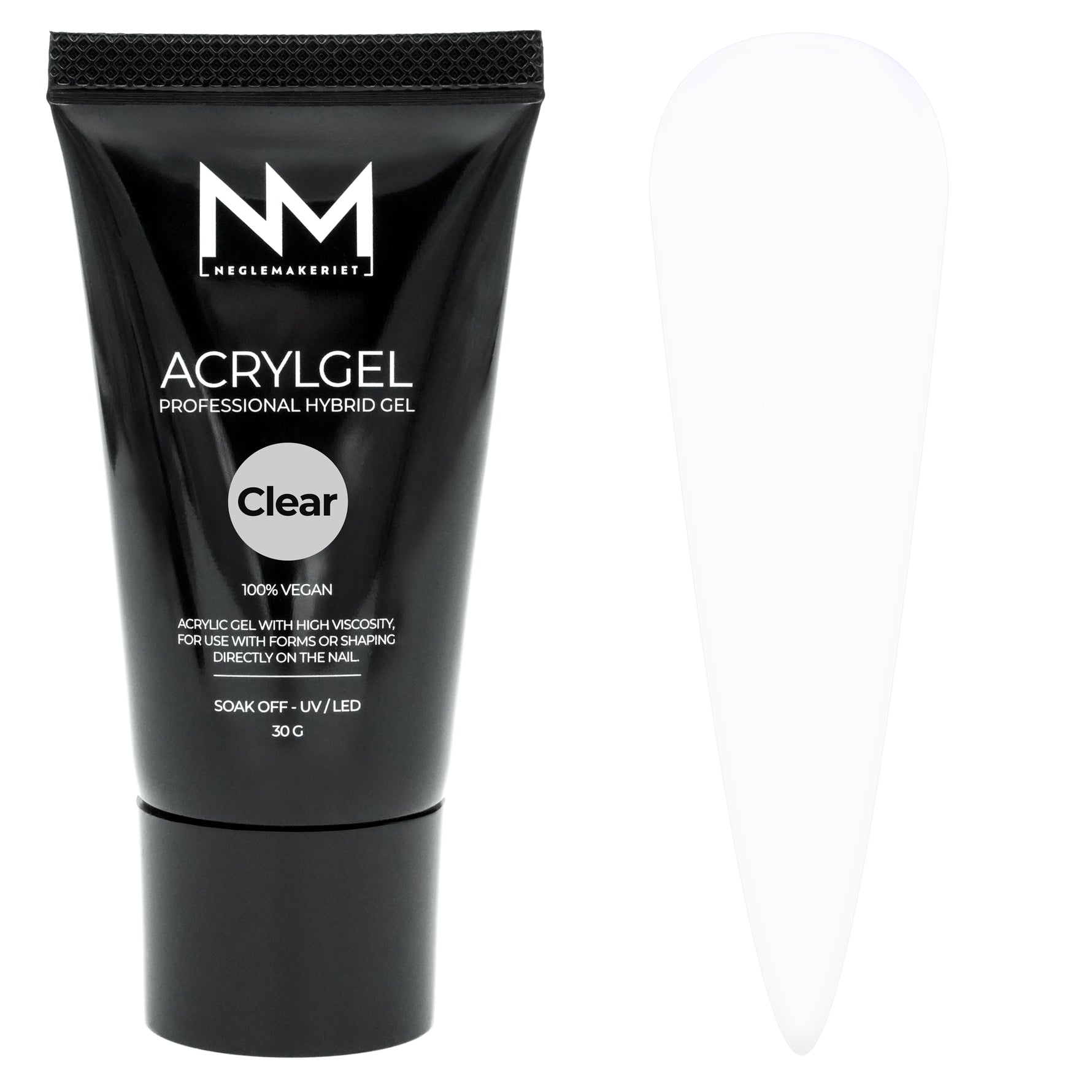 Neglemakeriet Acrylgel Polygel Clear / Klar