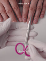 STALEKS Professional Cuticle Scissors With Hook SMART 41 TYPE 3 demonstrasjon video